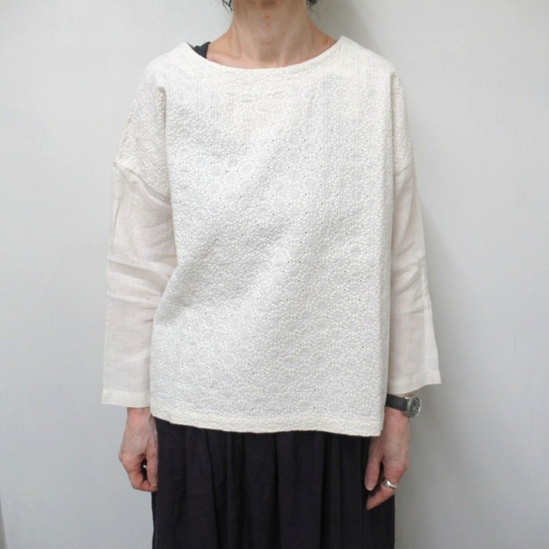 DAYS  刺繍2wayプルオーバー /WHリネン819 【日本製】